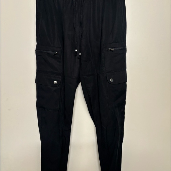 Banana Republic Black Cargo Pants Straight Leg Utility - Picture 1 of 2